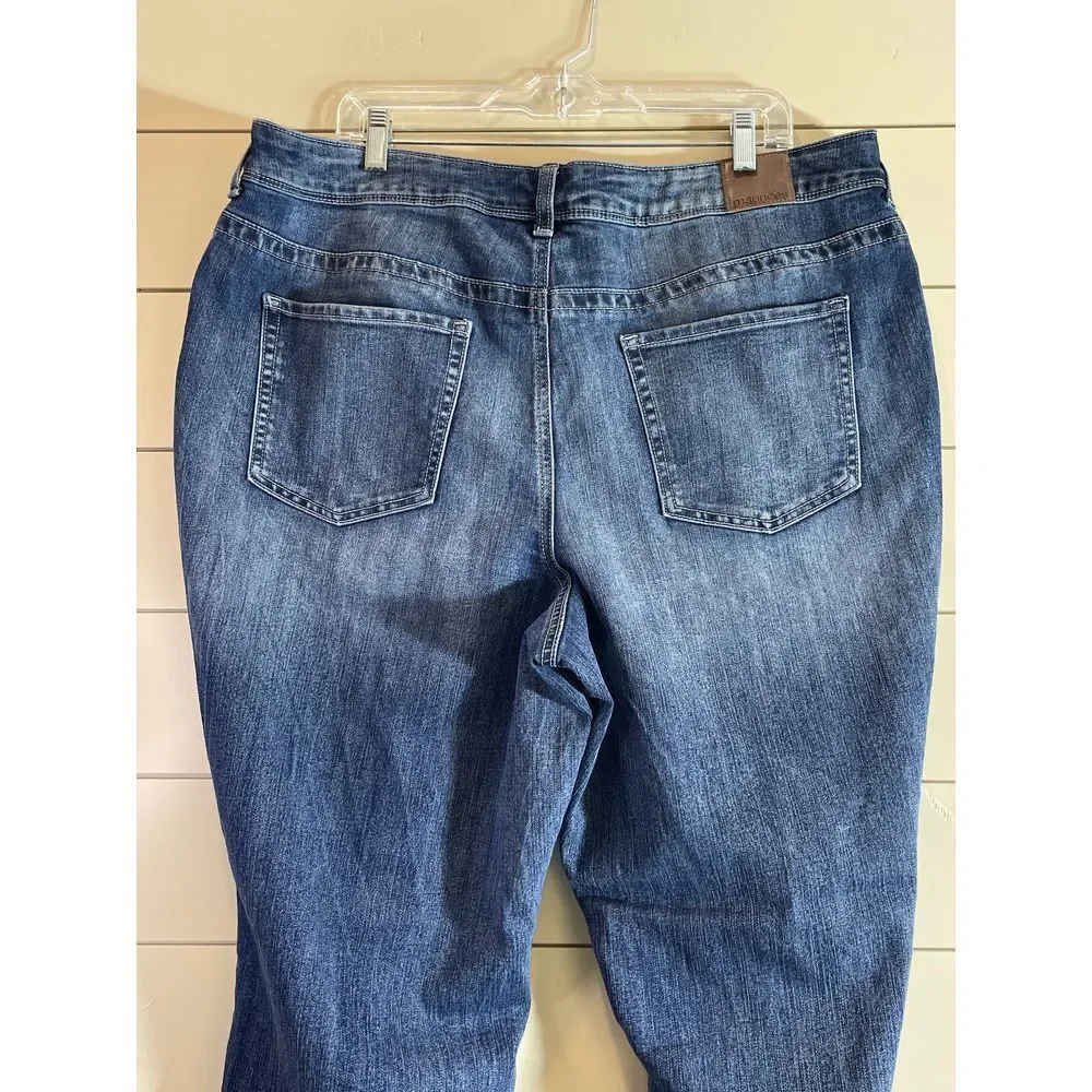 Maurices High-Rise Curvy Blue Denim Jeans Straight Leg Casual Everyday Wear 22W - Picture 5 of 7
